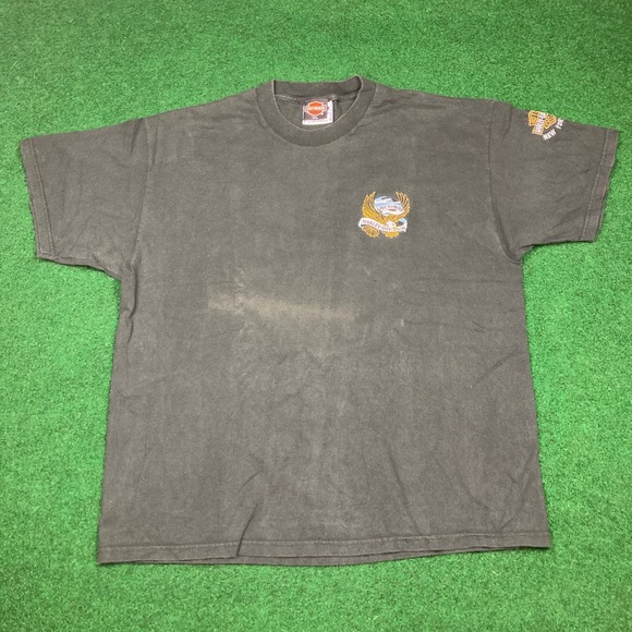 Vintage Harley Davidson Shirt Mens XL Black 1998 New York City Live To Ride 90s - Picture 2 of 14